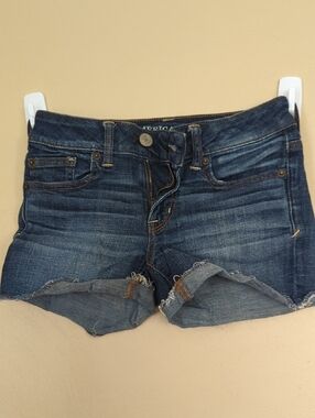 American Eagle Outfitters Dark Blue Denim Jean Shorts